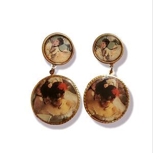 Victorian style snap earrings